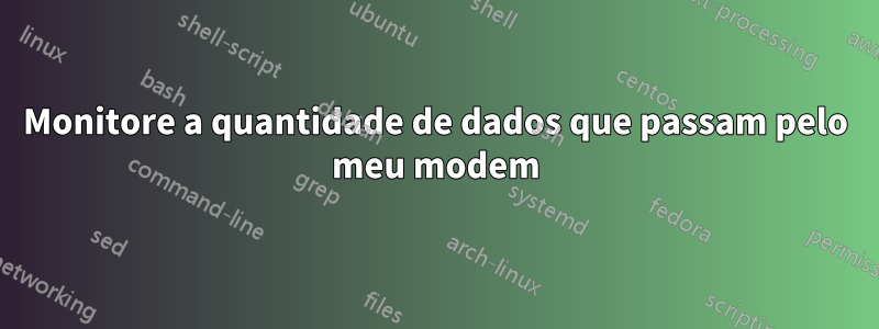 Monitore a quantidade de dados que passam pelo meu modem