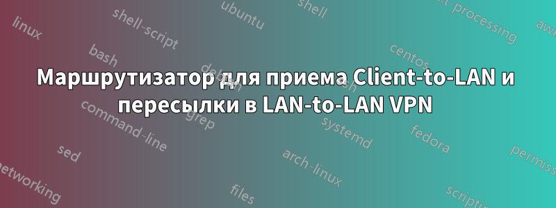 Маршрутизатор для приема Client-to-LAN и пересылки в LAN-to-LAN VPN