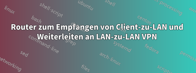 Router zum Empfangen von Client-zu-LAN und Weiterleiten an LAN-zu-LAN VPN