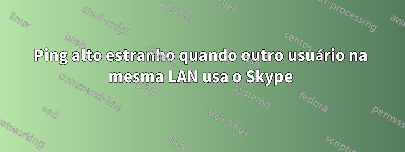 Ping alto estranho quando outro usuário na mesma LAN usa o Skype