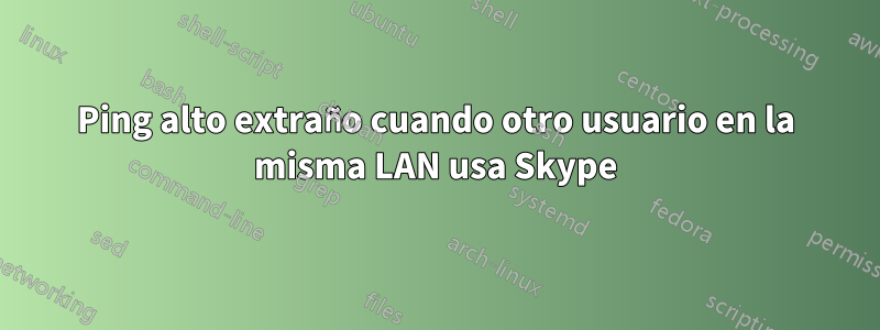 Ping alto extraño cuando otro usuario en la misma LAN usa Skype