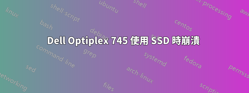 Dell Optiplex 745 使用 SSD 時崩潰