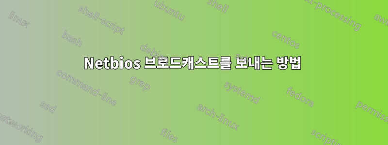 Netbios 브로드캐스트를 보내는 방법