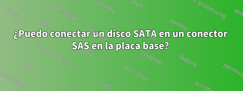 ¿Puedo conectar un disco SATA en un conector SAS en la placa base?