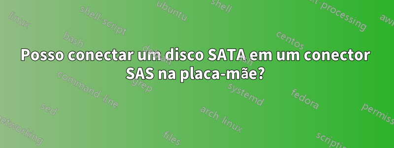 Posso conectar um disco SATA em um conector SAS na placa-mãe?