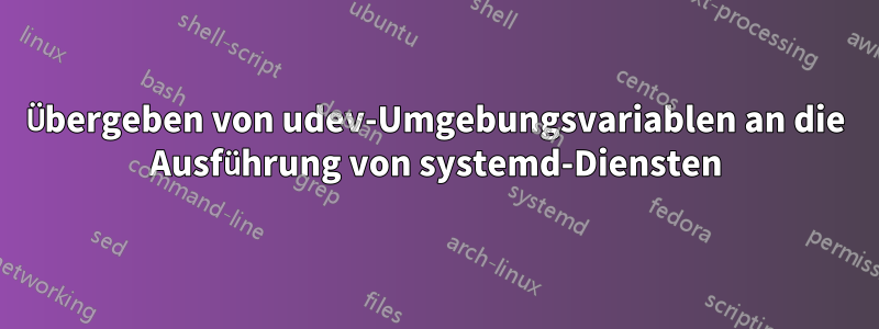 Übergeben von udev-Umgebungsvariablen an die Ausführung von systemd-Diensten