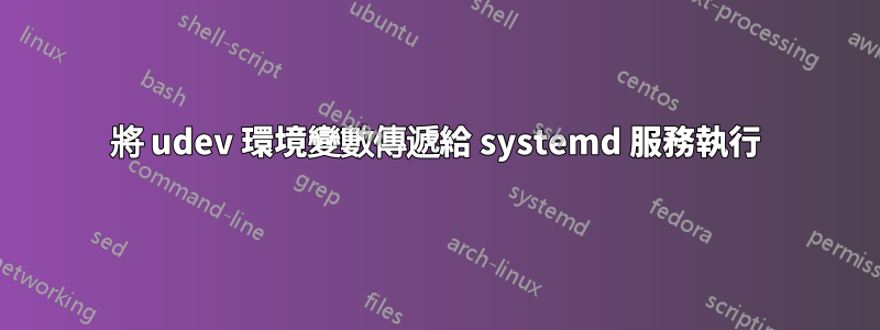 將 udev 環境變數傳遞給 systemd 服務執行