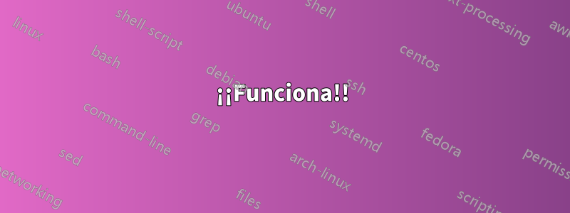 ¡¡Funciona!!