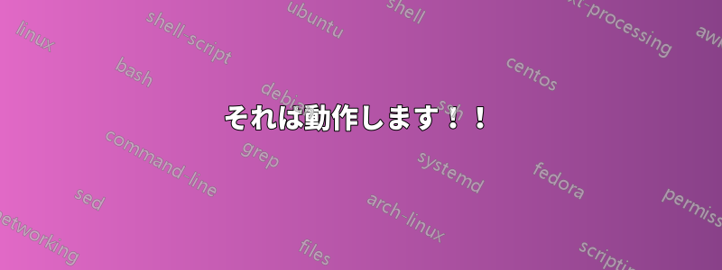 それは動作します！！