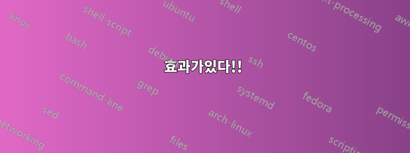 효과가있다!!
