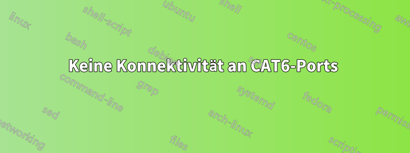 Keine Konnektivität an CAT6-Ports