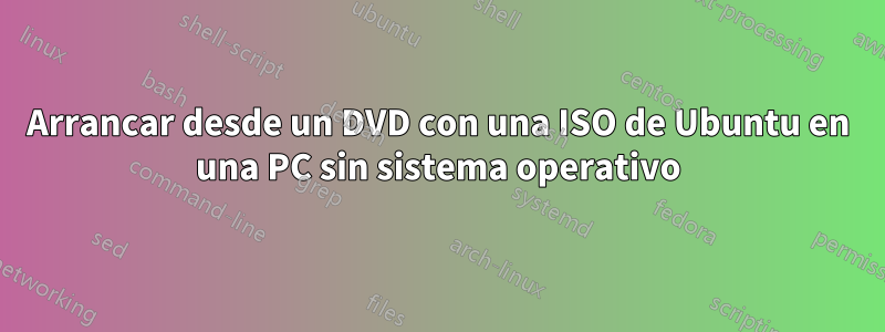 Arrancar desde un DVD con una ISO de Ubuntu en una PC sin sistema operativo
