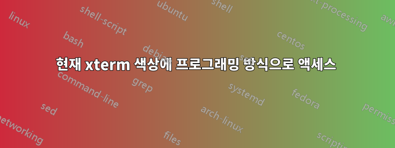 현재 xterm 색상에 프로그래밍 방식으로 액세스