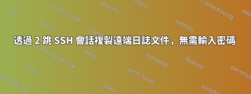 透過 2 跳 SSH 會話複製遠端日誌文件，無需輸入密碼