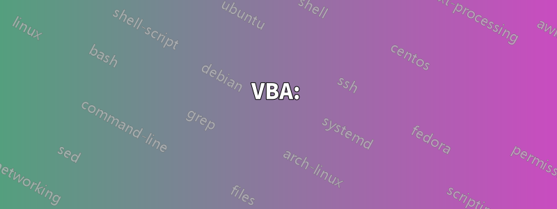 VBA: