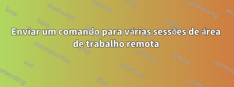 Enviar um comando para várias sessões de área de trabalho remota