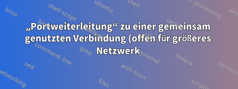 „Portweiterleitung“ zu einer gemeinsam genutzten Verbindung (offen für größeres Netzwerk)