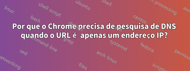 Por que o Chrome precisa de pesquisa de DNS quando o URL é apenas um endereço IP?