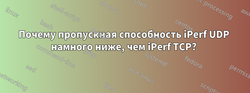 Почему пропускная способность iPerf UDP намного ниже, чем iPerf TCP?