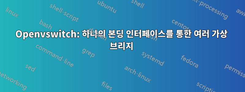 Openvswitch: 하나의 본딩 인터페이스를 통한 여러 가상 브리지