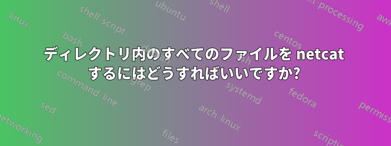 ディレクトリ内のすべてのファイルを netcat するにはどうすればいいですか?