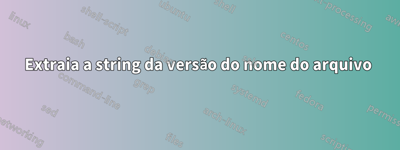 Extraia a string da versão do nome do arquivo