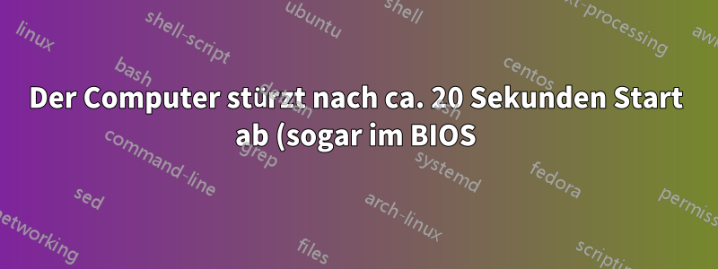 Der Computer stürzt nach ca. 20 Sekunden Start ab (sogar im BIOS). CPU oder Motherboard?