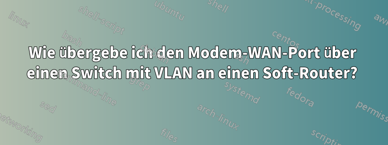 Wie übergebe ich den Modem-WAN-Port über einen Switch mit VLAN an einen Soft-Router?