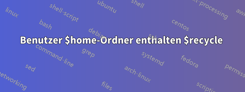 Benutzer $home-Ordner enthalten $recycle