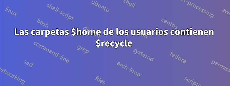 Las carpetas $home de los usuarios contienen $recycle