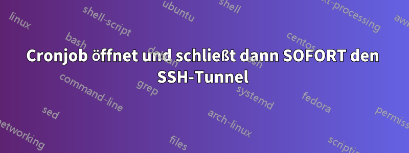 Cronjob öffnet und schließt dann SOFORT den SSH-Tunnel