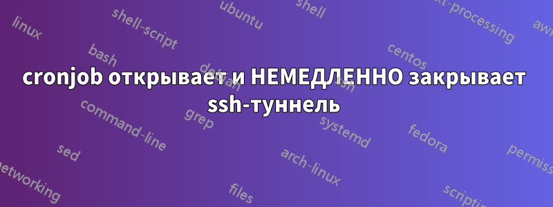 cronjob открывает и НЕМЕДЛЕННО закрывает ssh-туннель