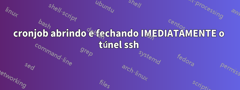 cronjob abrindo e fechando IMEDIATAMENTE o túnel ssh