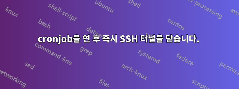 cronjob을 연 후 즉시 SSH 터널을 닫습니다.