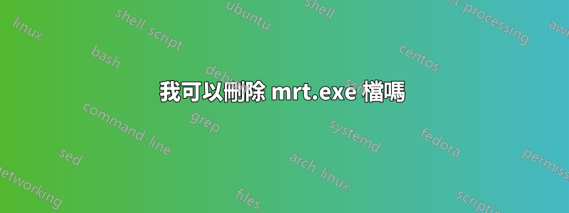 我可以刪除 mrt.exe 檔嗎