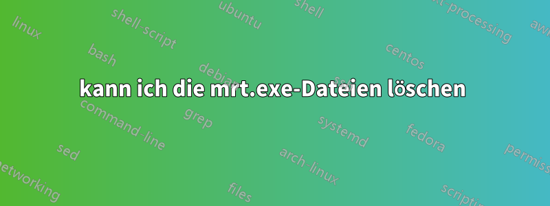 kann ich die mrt.exe-Dateien löschen