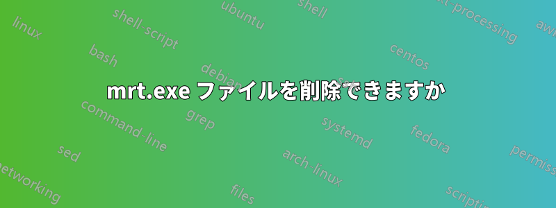 mrt.exe ファイルを削除できますか