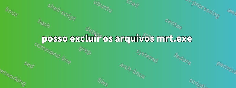 posso excluir os arquivos mrt.exe