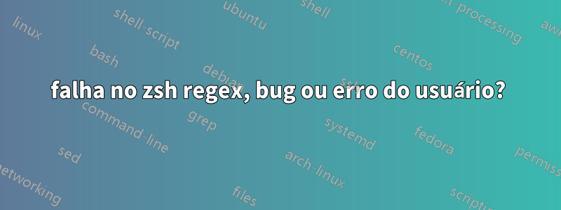 falha no zsh regex, bug ou erro do usuário?