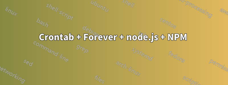 Crontab + Forever + node.js + NPM