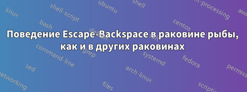 Поведение Escape-Backspace в раковине рыбы, как и в других раковинах