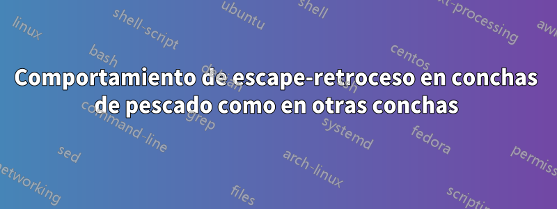 Comportamiento de escape-retroceso en conchas de pescado como en otras conchas