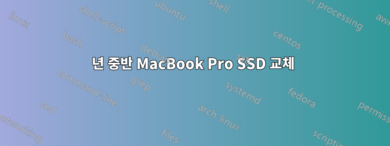 2014년 중반 MacBook Pro SSD 교체