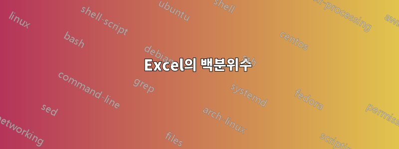 Excel의 백분위수