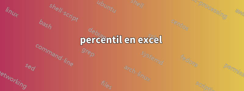 percentil en excel