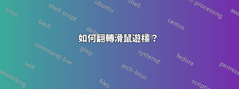 如何翻轉滑鼠遊標？