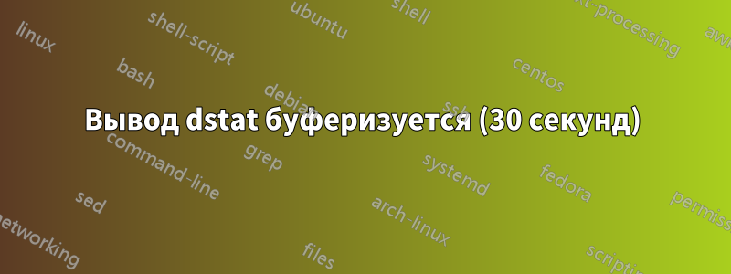 Вывод dstat буферизуется (30 секунд)