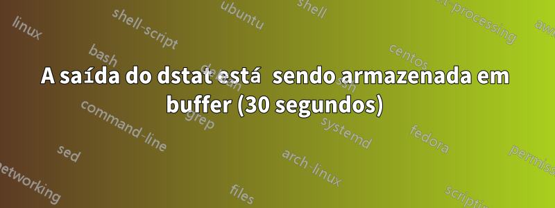 A saída do dstat está sendo armazenada em buffer (30 segundos)