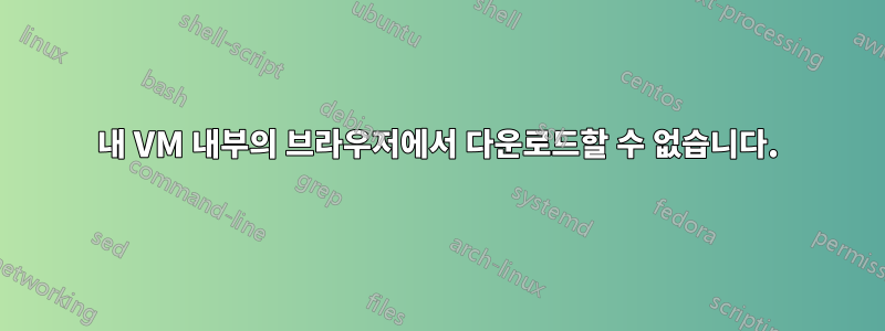 내 VM 내부의 브라우저에서 다운로드할 수 없습니다.