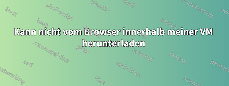 Kann nicht vom Browser innerhalb meiner VM herunterladen